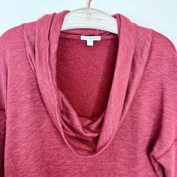 Standard James Perse 4 XL Burgundy Red Bateau Cowl Neck Long Sleeve Sweater Top - Picture 4 of 7